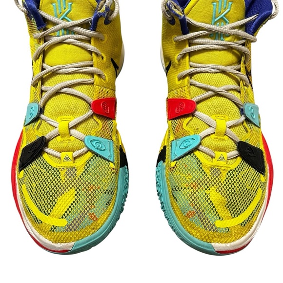 Nike Kyrie 7 1 World 1 People Yellow Basketball Shoes CQ9326-700 Men's Size 10 - Picture 3 of 13
